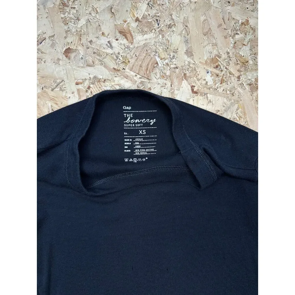 Gap Women’s Black Longsleeve Blank Shirt Sz XS - Picture 4 of 5